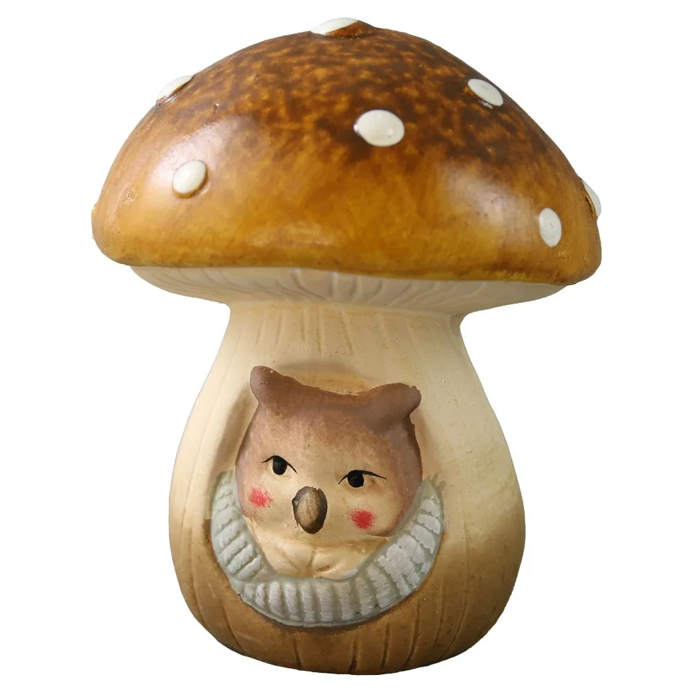 Figurina din ceramica Ciuperca cu animalut 11 cm