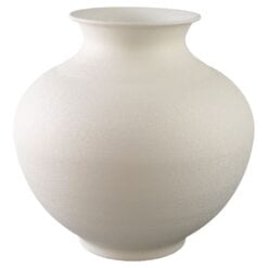 Vaza decorativa metalica alba 22x23cm