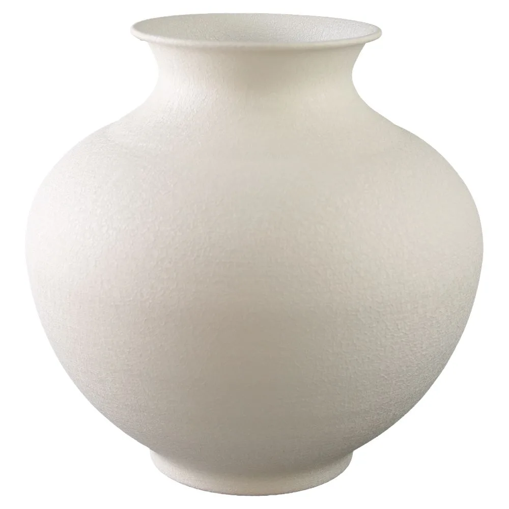 Vaza decorativa metalica alba 22x23cm Vaza decorativa metalica alba 22x23cm