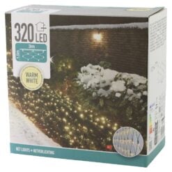 Instalatie LED de Craciun tip plasa cu 320 LED-uri 3x1.5 m