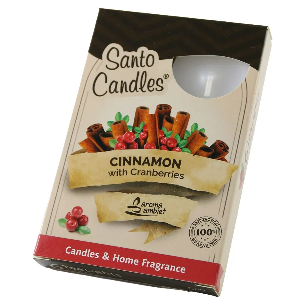 Set 6 lumanari pastila parfumate Cinnamon & Cranberries 3.7 cm