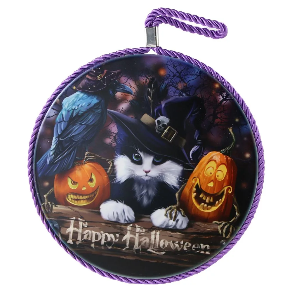Decor de perete din ceramica Happy Halloween 17 cm