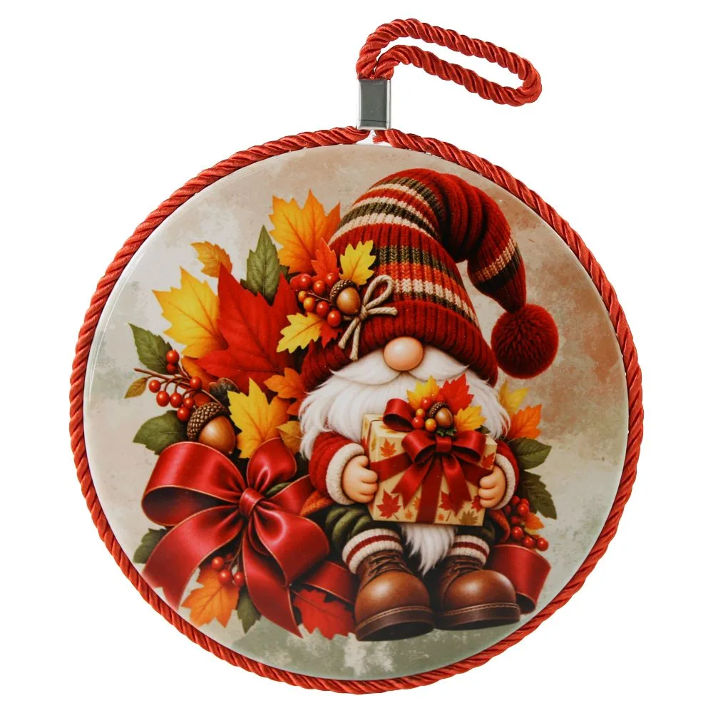 Decor de perete din ceramica Spiridus de toamna 17 cm Decor de perete din ceramica Spiridus de toamna 17 cm