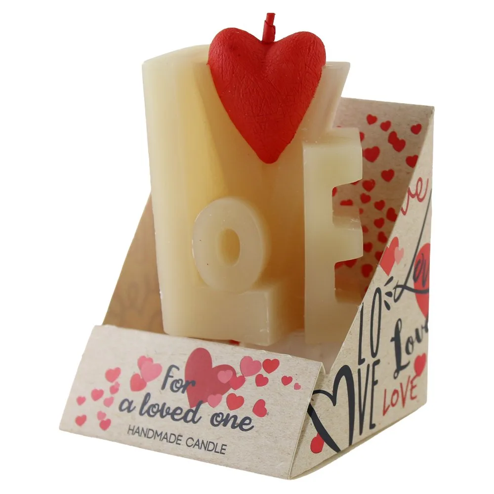 Lumanare decorativa handmade For a Loved One 8 cm