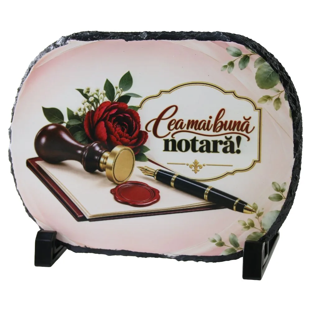 Placa din ardezie "Cea mai buna notara!" 19x14 cm Placa din ardezie "Cea mai buna notara!" 19x14 cm