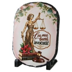 Placa din ardezie "Cea mai buna avocata!" 14x19 cm