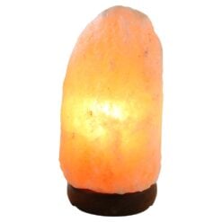 Lampa din cristale de sare cu talpa din lemn 10x20 cm