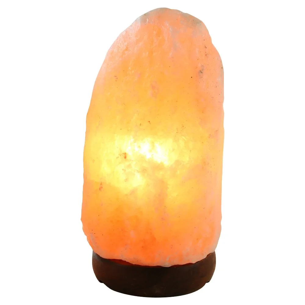 Lampa din cristale de sare cu talpa din lemn 10x20 cm