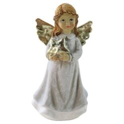 Figurina ingeras cu aripi aurii 5x11 cm