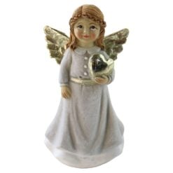 Figurina ingeras cu aripi aurii 5x11 cm