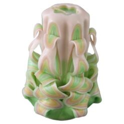 Lumanare colorata sculptata manual 10 cm