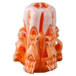 Lumanare colorata sculptata manual 10 cm