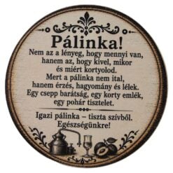 Suport din lemn cu sticla si 6 pahare