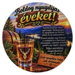 Suport din lemn cu sticla si 6 pahare