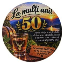 Suport din lemn cu sticla si 6 pahare
